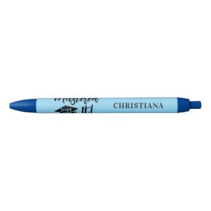 Stylo Noir Maîtrise personnalisée Diplôme La maîtrise