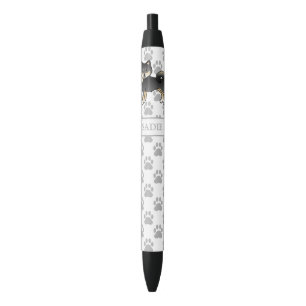 Stylo Noir Malamute d'Alaska noir et feu dessin animé de chie