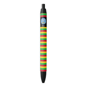 Stylo Noir Mali Drapeau mignon Patriotique