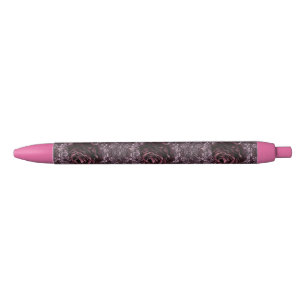 Stylo Noir Mandala de rose