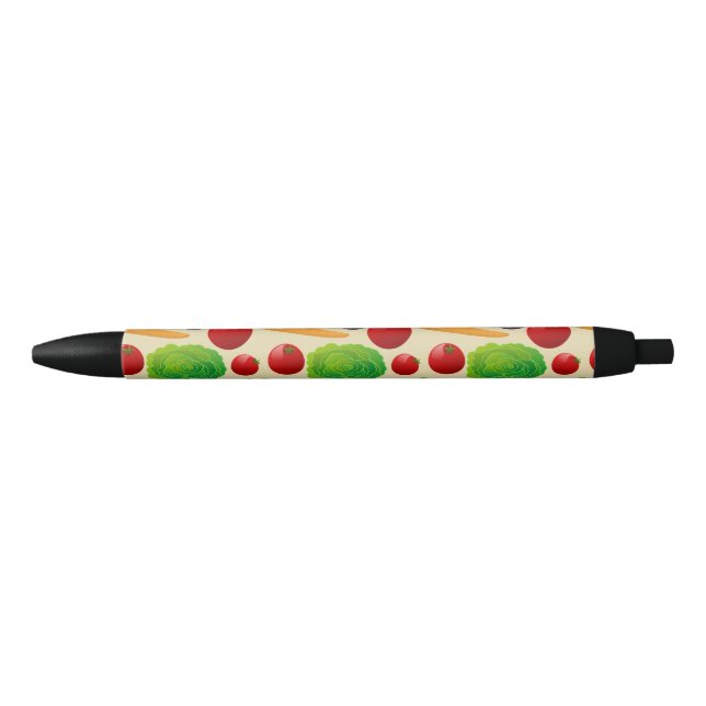 Stylo Noir Mangez vos légumes (Devant)