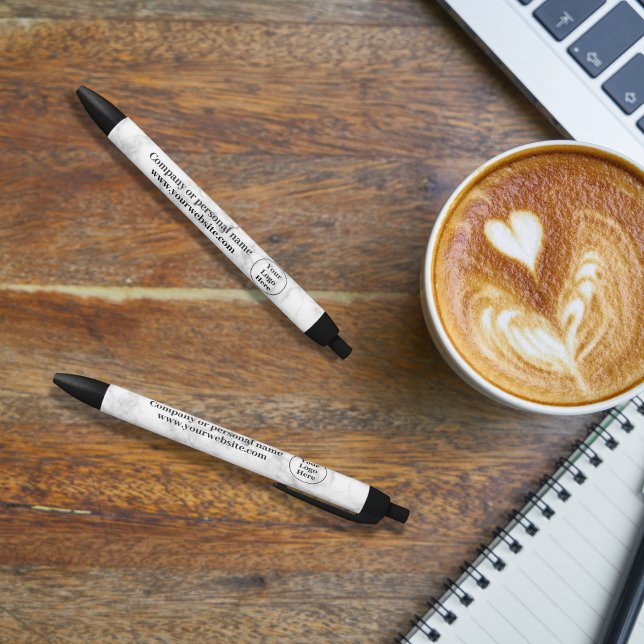 Stylo Noir Marbre blanc (Créateur téléchargé)