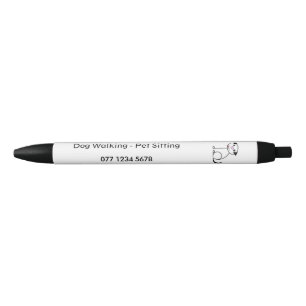 Stylo Noir Marcheur de chien, promotion d'affaires de garde
