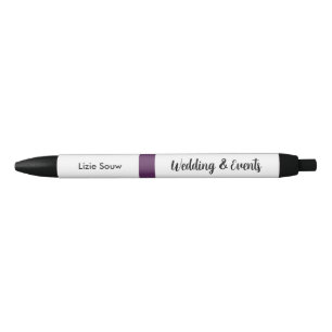 Stylo Noir Mariage violet et blanc
