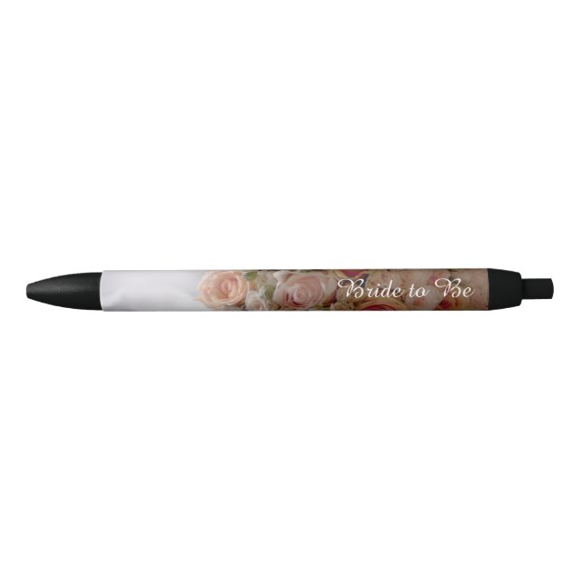 Stylo Noir Mariée pour être wedding shower cadeau floral (Devant)