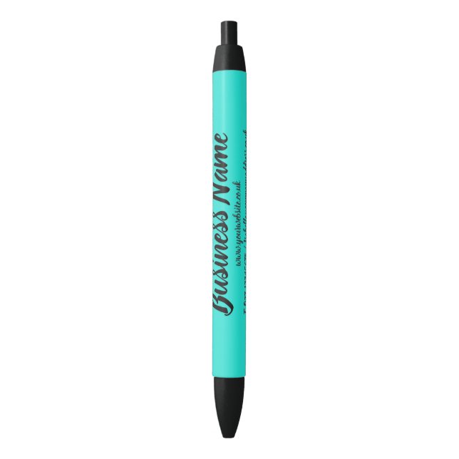 Stylo Noir Marketing commercial lumière teal personnalisé (devant Vertical)