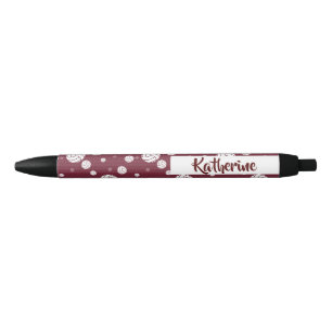 Stylo Noir Maroon Volleyball Chevron Patterned