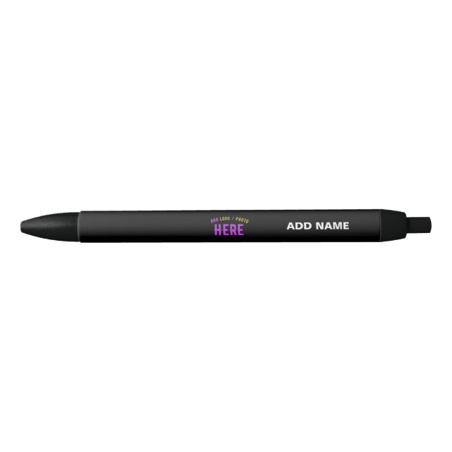 STYLO NOIR MARQUE PERSONNALISÉE VÉRIFIÉE NOIRE PERSONNALISABL (Devant)