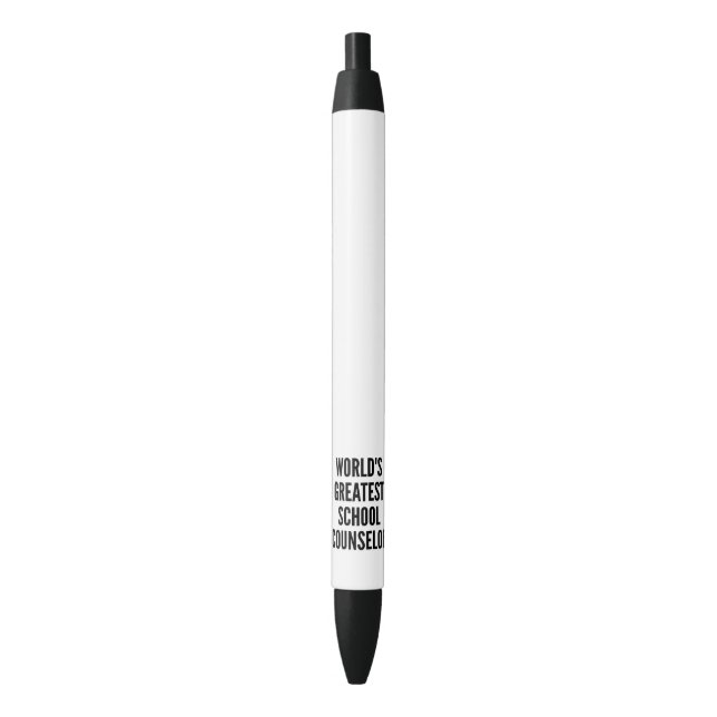 Stylo Noir Meilleur conseiller scolaire au monde (devant Vertical)