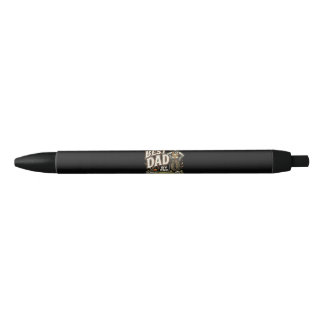 Stylo Noir Meilleur Papa Par Drôle Halloween Golf Squelette