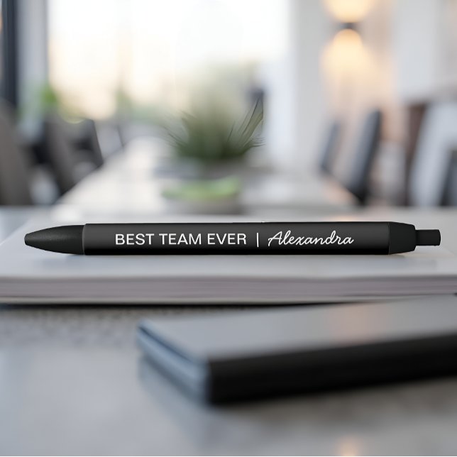Stylo Noir Meilleure équipe jamais personnalisée Appréciation (Créateur téléchargé)