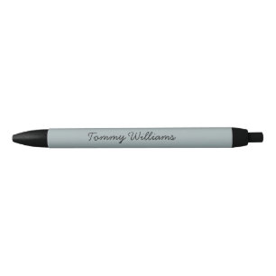 Stylo Noir Minimaliste Dusty Blue Professionnel Simple