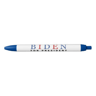 Stylo Noir Moderne bleu rouge Joe Biden Président