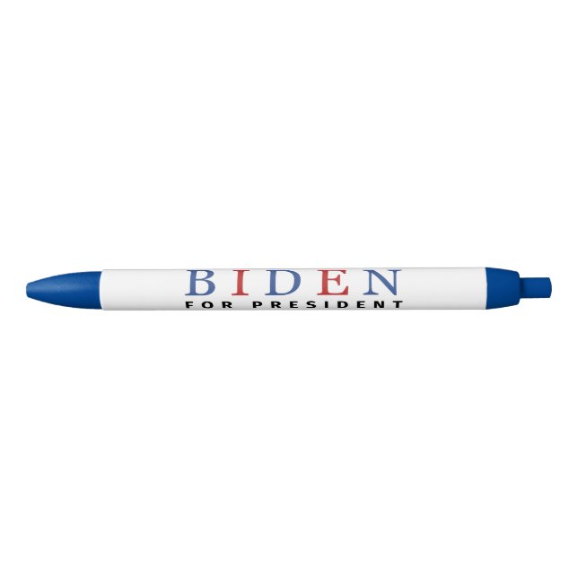 Stylo Noir Moderne bleu rouge Joe Biden Président (Devant)