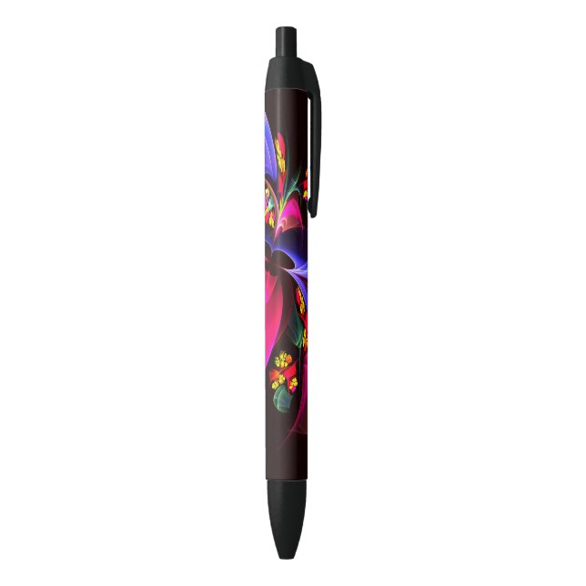 Stylo Noir Moderne coloré Floral Abstrait Art Motif #06 (Bas (Vertical))