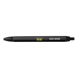 STYLO NOIR MODERNE ET MODERNE PERSONNALISABLE NOIR VÉRIFIÉ