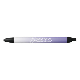 Stylo Noir (Modifiable) Ombre couleur violet clair et votre t