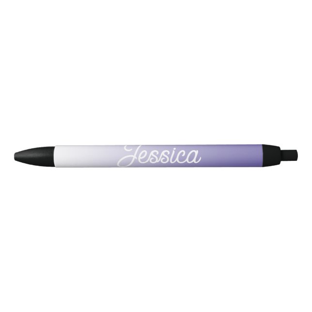 Stylo Noir (Modifiable) Ombre couleur violet clair et votre t (Devant)