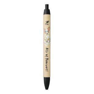 Stylo Noir Mon Corgi gallois de Cardigan m'a mangé ma maison