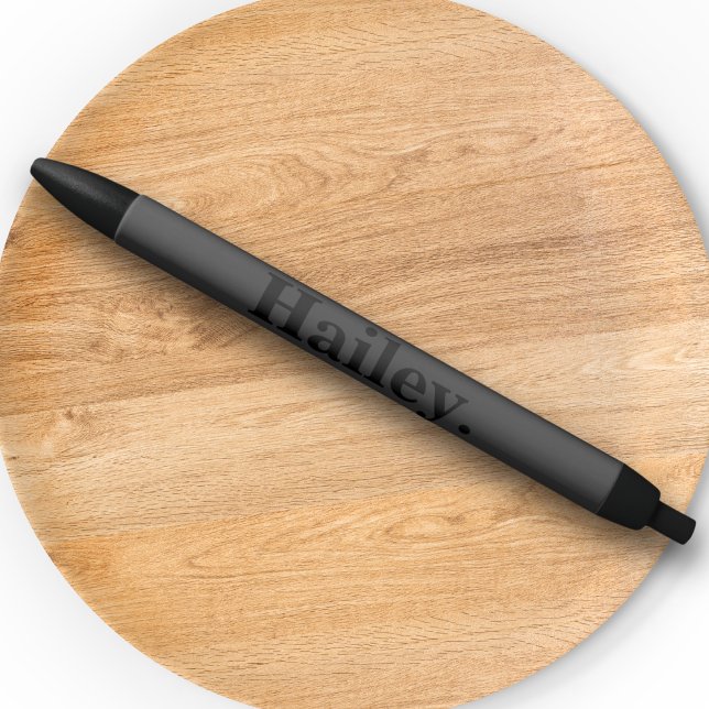 Stylo Noir Monogram Classic Élégant Minimal Typographie Nom (Créateur téléchargé)