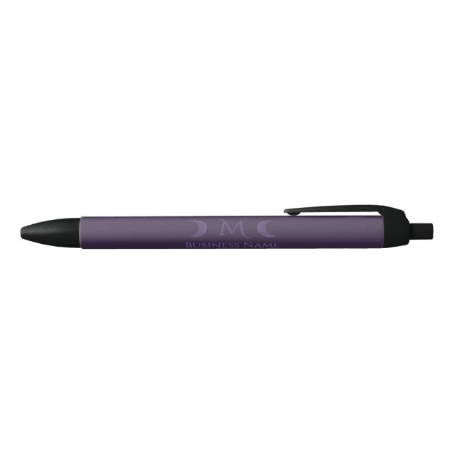 Stylo Noir Monogramme des lunes de croissant de violet poussi (Haut)