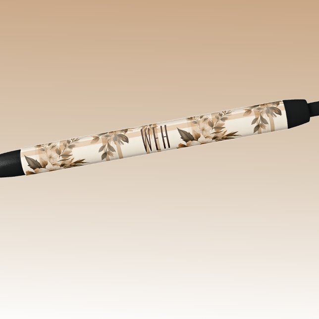 Stylo Noir Monogramme | Encre Plantée Automne-Automne (Créateur téléchargé)