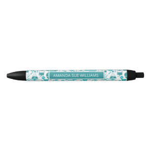 Stylo Noir Monogramme Médicale Professionnel / Étudiant "Aj