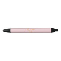 Monogramme minimaliste rose script