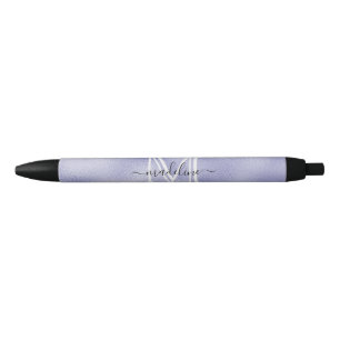 Stylo Noir Monogramme moderne violet à huile violette