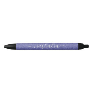 Stylo Noir Monogramme moderne violet à huile violette