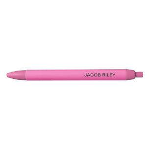Stylo Noir Monogramme rose