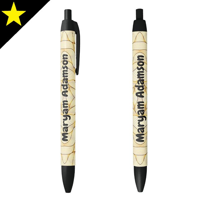 Stylo Noir Monogramme Script Nom complet, Élégant Or élégant (Monogram script name pen
Elegant gold black ink pen
Stylish writing instrument
Luxury monogram pen
)
