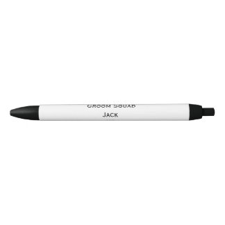 Stylo Noir monogramme simple personnalisé ajouter votre nom m