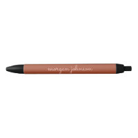 Monogramme tendance | Orange brûlé + Nom du script