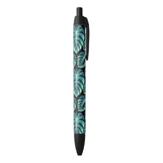 Stylo Noir Monstera mystérieux