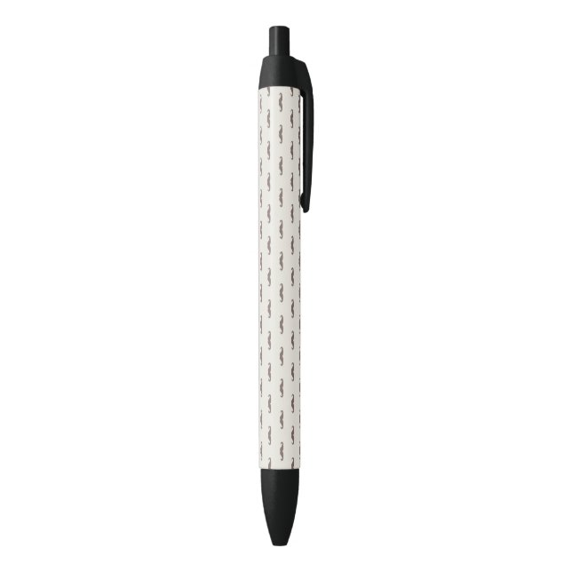 Stylo Noir Motif 3 de hippie de moustache (Bas (Vertical))