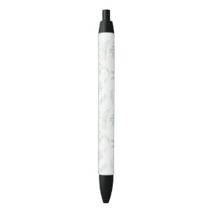 Stylo Noir Motif à branche d'olivier naturel