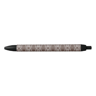 Stylo Noir Motif abstrait unique marron