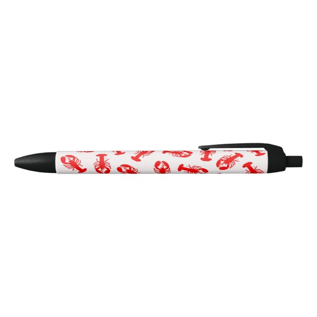 Stylo Noir Motif animal de homard rouge mignon (Haut)