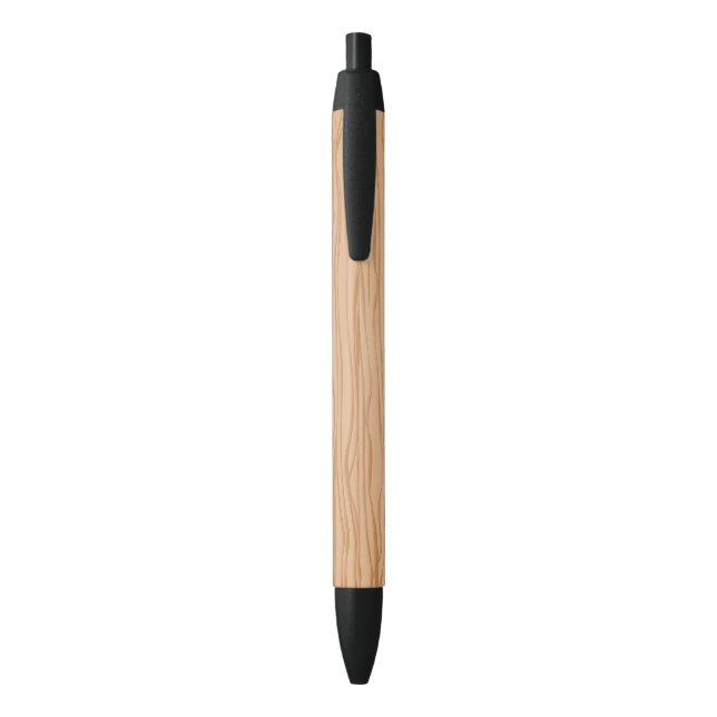 Stylo Noir Motif artistique en bois élégant et stylé (Dos (Vertical))