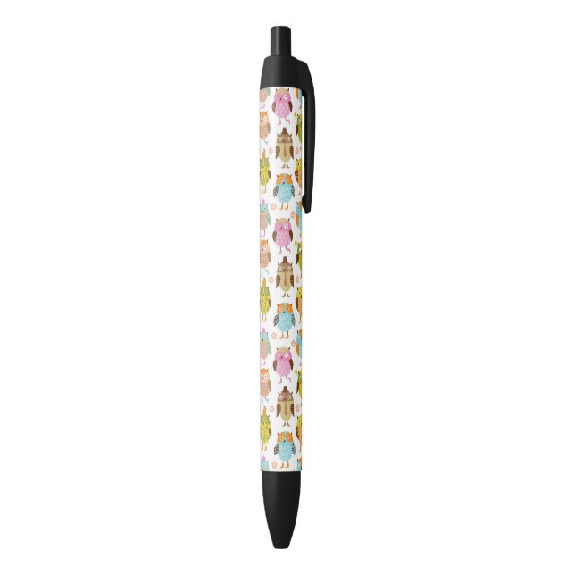 Stylo Noir motif avec des oiseaux (Bas (Vertical))