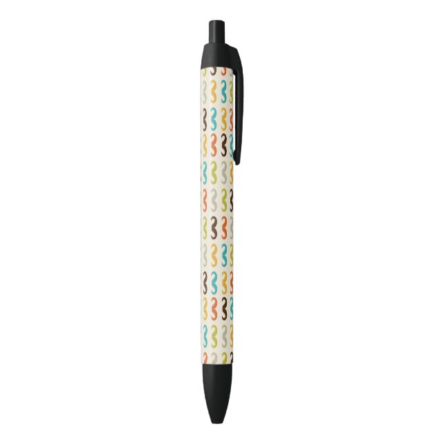 Stylo Noir Motif avec la moustache (Bas (Vertical))