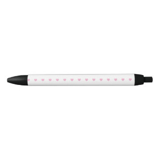 Stylo Noir Motif Cœurs