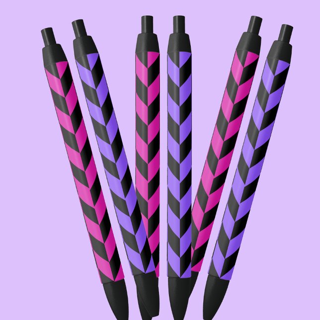 Stylo Noir Motif coloré (Créateur téléchargé)