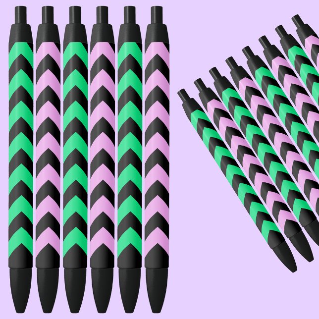 Stylo Noir Motif coloré (Créateur téléchargé)