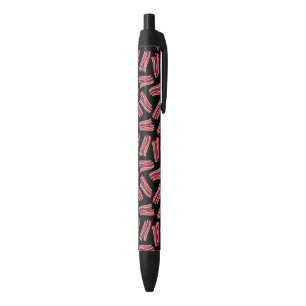 Stylo Noir Motif de bandes de lard
