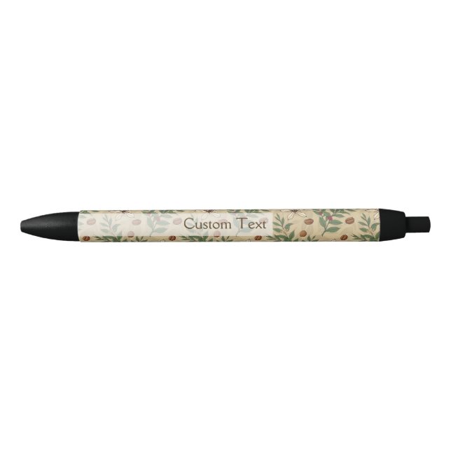 Stylo Noir Motif de café (Devant)