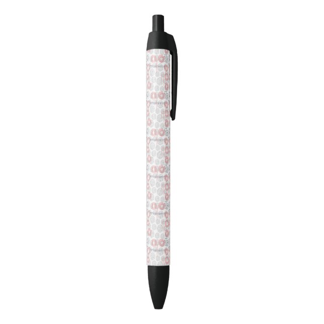Stylo Noir Motif de cercle de point de polka (Bas (Vertical))