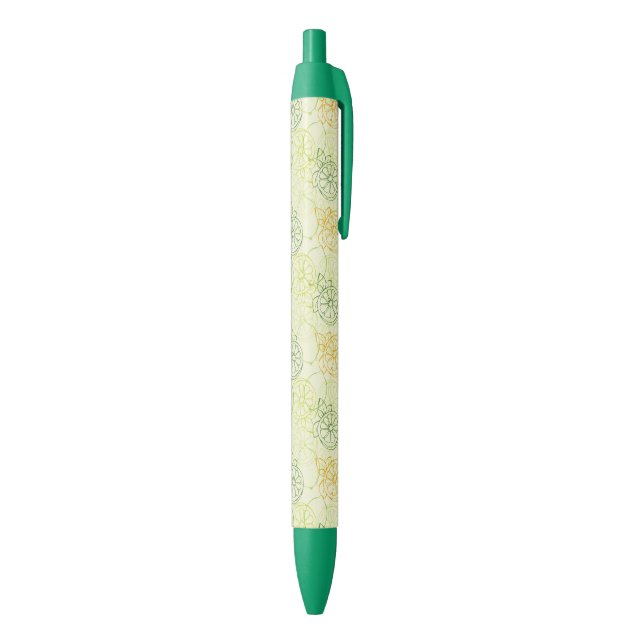 Stylo Noir Motif de citron (Bas (Vertical))