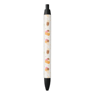 Stylo Noir Motif de crème glacée, cône de crème glacée, Popsi